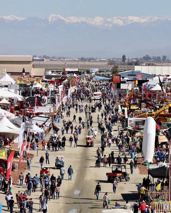 The annual Tulare World Ag Expo enjoyed clear days during its Feb. 11-13 run last week as the Sierra Nevada mountains loomed in the background. The annual Expo draws over 100,000 persons each year and nearly 1,500 exhibitors. 